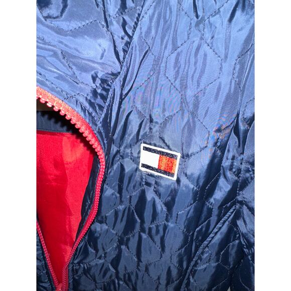 Tommy Hilfiger Women's 3-in-1 All Weather Quilted Jacket Navy Red Accents Small - Picture 4 of 8